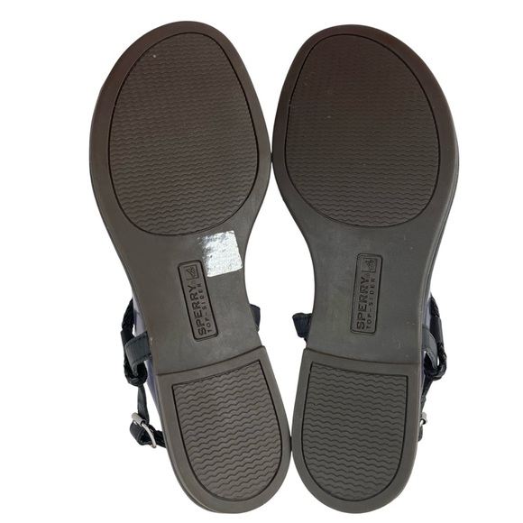 Sperry Lacie Black Braided Rope Thong Slingback Classic Everyday Beach Sandal 8 - Picture 7 of 13